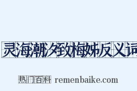 灵海潮汐致梅姊反义词是什么意思的图片